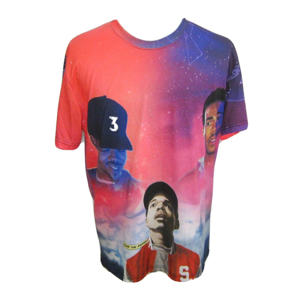 CHANCE THE RAPPER Mens (Size Large) 3D All Over Graphic T-Shirt Hip Hop Dykhmily